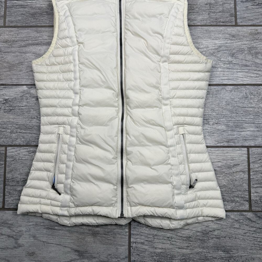 Kuhl Projekt Vest Womens Size Small White Goose Down Puffer Hooded Zip Pockets - Picture 3 of 16
